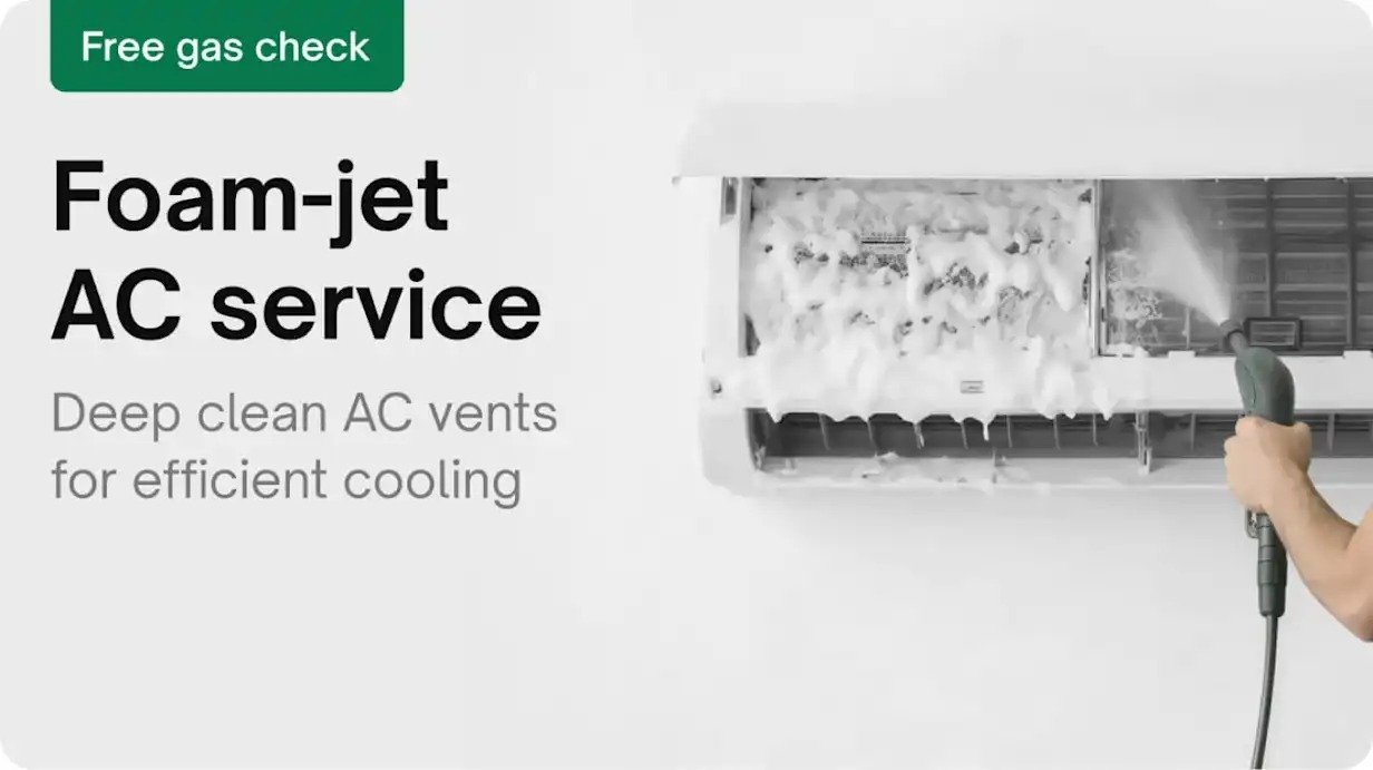 AC Deep Clean Via Foam+Jet Wash